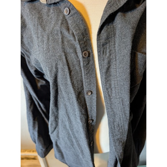 Mens Grey button down Woolrich long sleeve size L Long - Picture 4 of 6